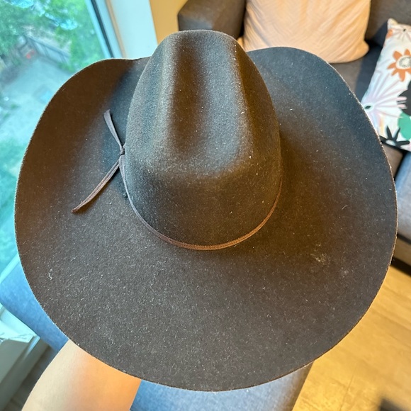 Cavender's 2X Ranch Collection Dark Brown Wool Felt Cowboy Hat - Picture 3 of 5